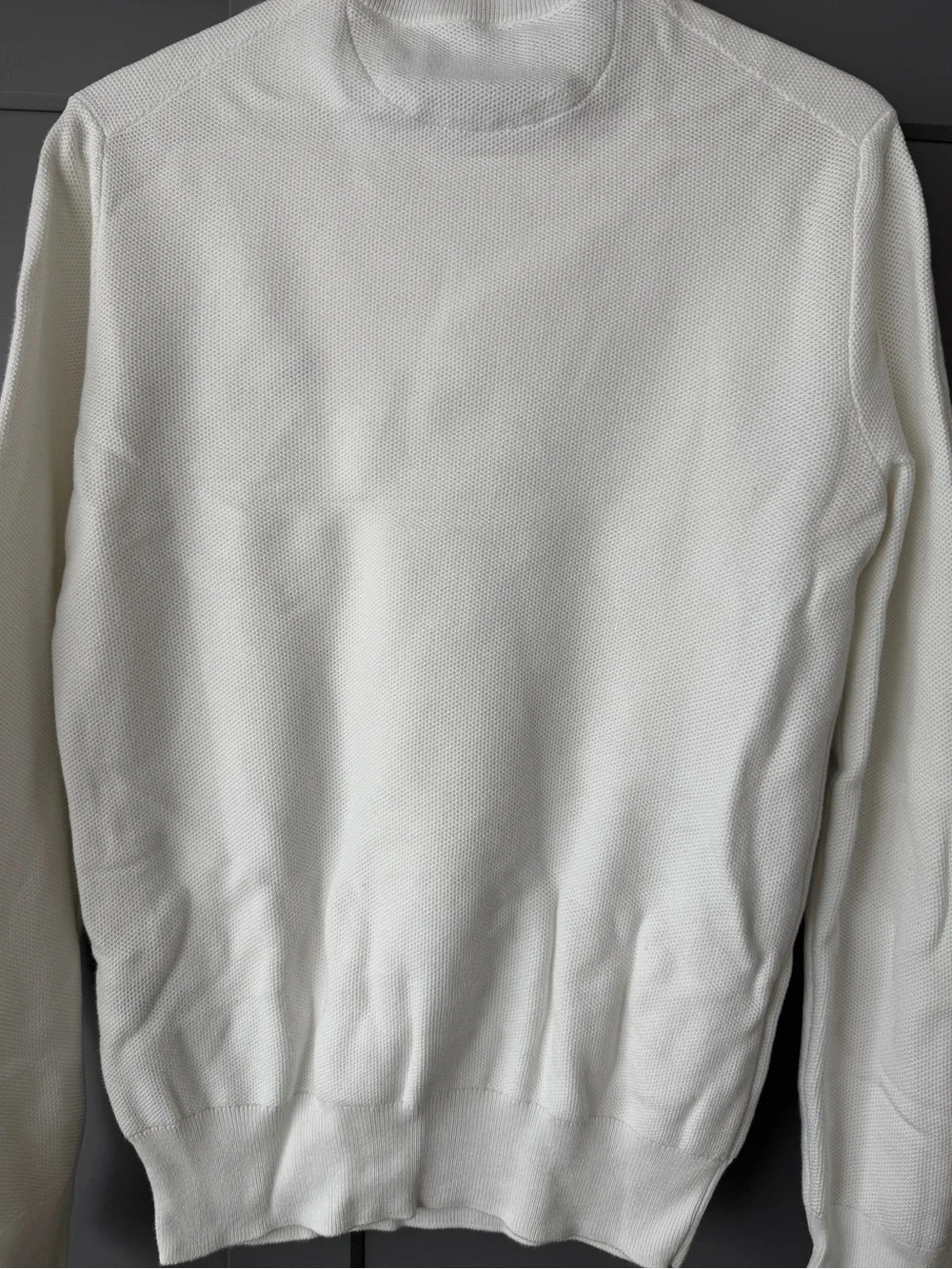 Polo by Ralph Lauren White Mesh-Knit Cotton Crewneck Sweater XS Men